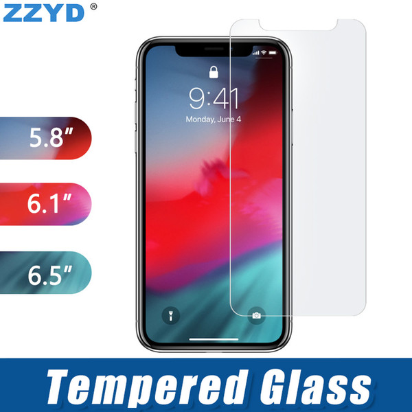 ZZYD For 5.5 6.1.6.5 inch Tempered Glass 0.26 mm Flim Screen Protector Anti-scratch with Retail Package