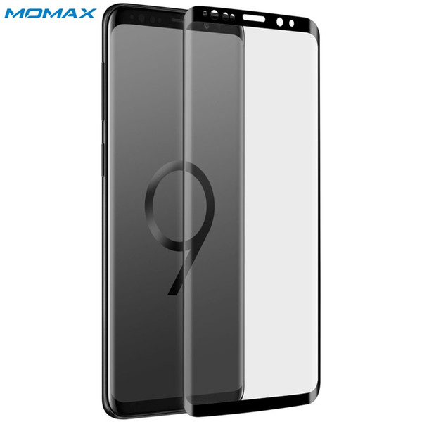 MOMAX for Samsung Galaxy S9 S9 Plus 0.3mm 3D Curved Full Cover Tempered Glass Screen Protector for Samsung Galaxy +