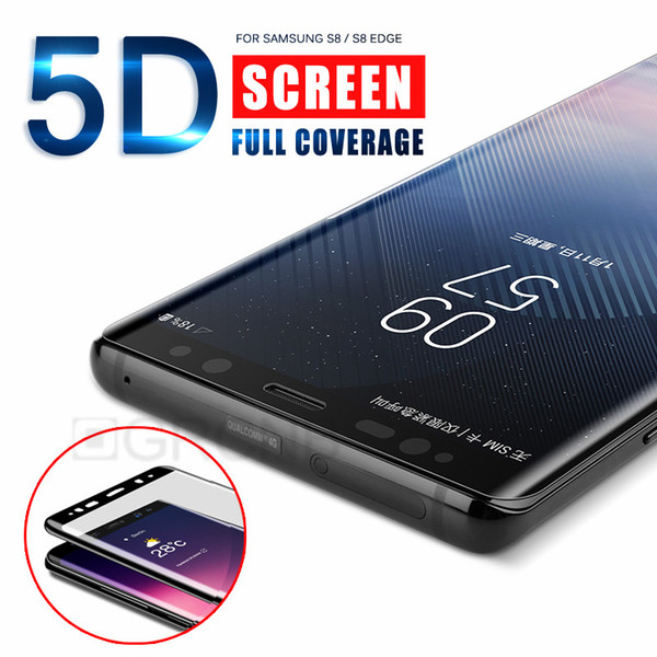 OGRCNB 5D Curved Tempered Glass Full Cover For Samsung Galaxy S8 S9 Plus Screen Protector Film For Samsung Galaxy Note 8 glass