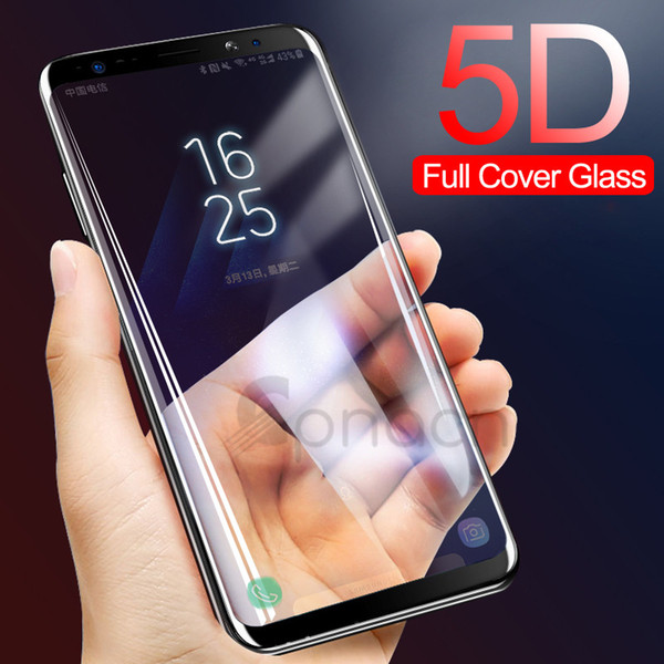 GPNACN 5D Curved Full Cover Tempered Glass For Samsung Galaxy S9 S8 Plus Screen Protective Film For Samsung Note 8 Glass case