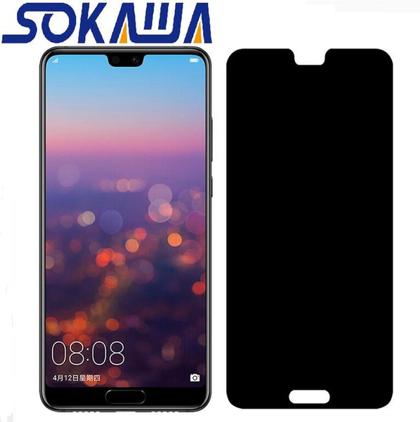 For Huawei P20 Lite Anti Glare Spy Tempered Glass Huawei P20 Pro Screen Protector Front Film Privacy Tempered Glass For Huawei P20