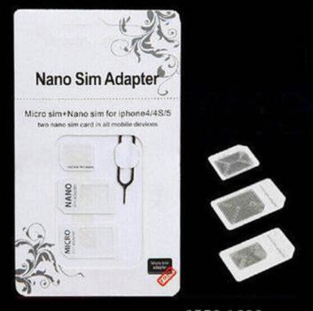 2019 NOOSY Nano Micro Sim Standard Card Convertion Converter4 in 1 Nano Sim Adapter Micro sim Card For Iphone 6 Plus All Mobile Devices S10