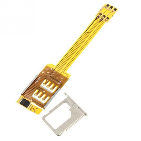 Wholesale-New Item Dual Sim Card Adapter Slot iPhone 5/4S/4 Micro SIM Card Adapter Support GSM and 3G-USIM Card
