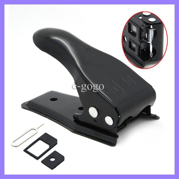 Nano Micro Sim Card Cutter 2 In 1 Combo Dual Double Slot Cutters for iPhone 5 4S 5S 6 Plus 4S Samsung Galaxy S3 S4 with SIM Card Eject Pin