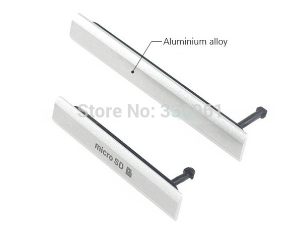 Free Shipping ,Micro SD Card + SIM Card + USB Charging Port Cover Flap D6503 Dust Plug Block Cover Set for Sony Xperia Z2