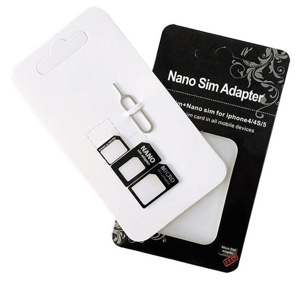 SIM Card noosy 4in1 Nano SIM Card Micro to Standard Adapter Adaptor Converter Set for Samsung s7 s8 edge huawei p9 p10 xiaomi