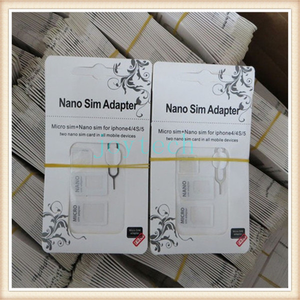 Good quality noosy adapter with eject pin 4in1 NOOSY Nano & Micro & Standard Sim Card Convertion Converter for iphone4/5/6 all mobile phone