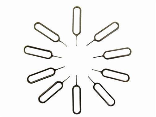 Wholesale-Wholesale 5000pcs SIM Card Tray Stainless Steel Eject Pin Tool Needle For iPhone 5 6s iPad huawei Sim Card Needle