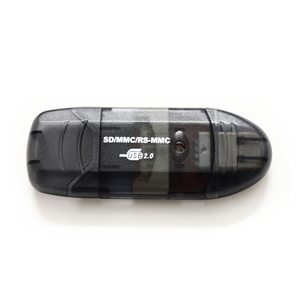 Wholesale-2016 New High Quality USB 2.0 MMC SD SDHC Memory Card Writer/Adapter 2/4/8/16/32/64GB Black