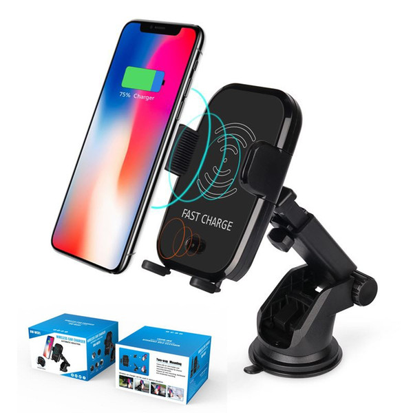 10W Wireless Charger adapter tomatic Infrared Qi Wireless Fast Charger Mount for mp3 mp 4 Phone X 8 7