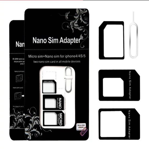 2017 Nano Sim Card Adapters Micro Converter 4 in 1 card cover