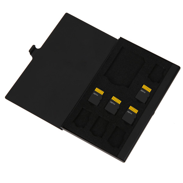 Aluminum 1SD+ 8TF Micro SIM Card and SD Cards Pin Storage Box Case Holder Memory Card Storage Cases
