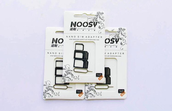 DHL NOOSY Nano Sim Adapter Micro& Standard Sim Card Convertion Converter Nano Sim Adapter Micro Card For Iphone 6 Plus All phone