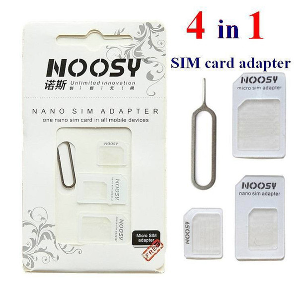 4 in 1 NOOSY Nano & Micro & Standard Sim Card Convertion Converter Sim Adapter Micro sim Card Good quality