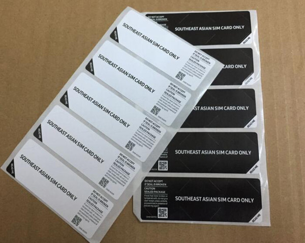 20pcs/lot SIM Card Only Seal Label Sticker For SAMSUNG Galaxy Phone Package box sealing strip