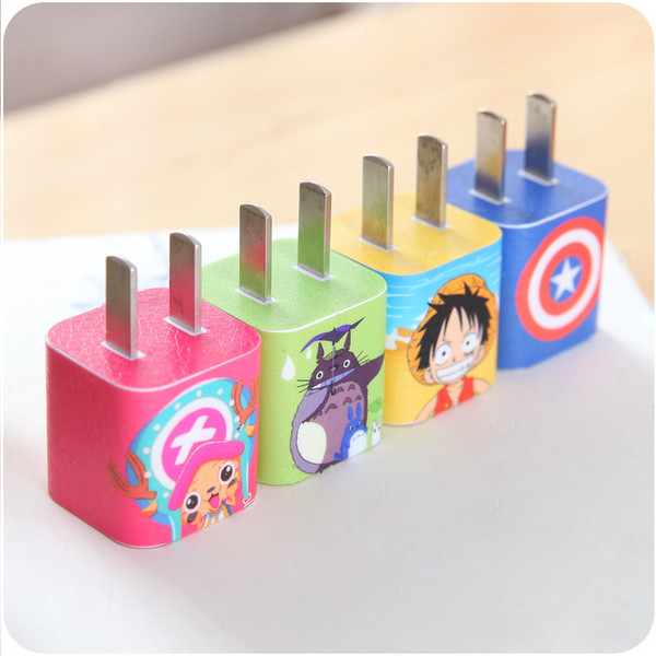 Cute Cartoon USB Cable Earphone Protector Sticker Cable Stickers Cord Sticker For iPhone 5 6 6s 7 8 X 8plus