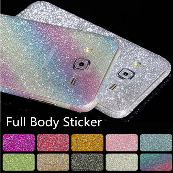 For iphonex xr x max Glitter Bling Shiny Full Body Sticker Matte Skin Screen Protector for iphone 5 6 7 8 plus Front+Back decals