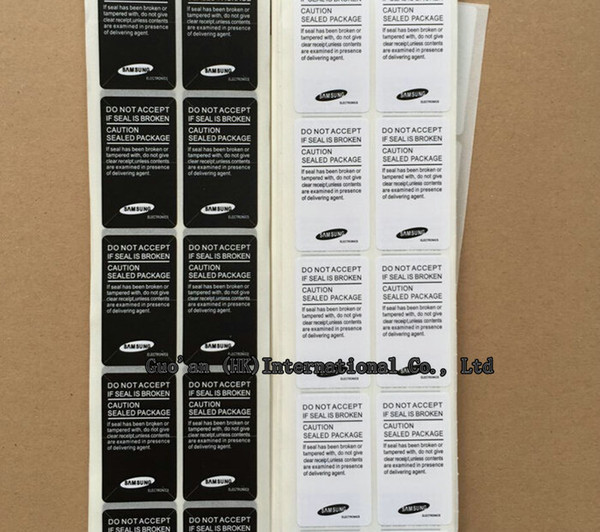 Wholesale-100pcs/lot Original 4.5CM *2.5CM Seal Label Sticker For  Galaxy S2 S3 S4 S5 Phone Package box sealing strip