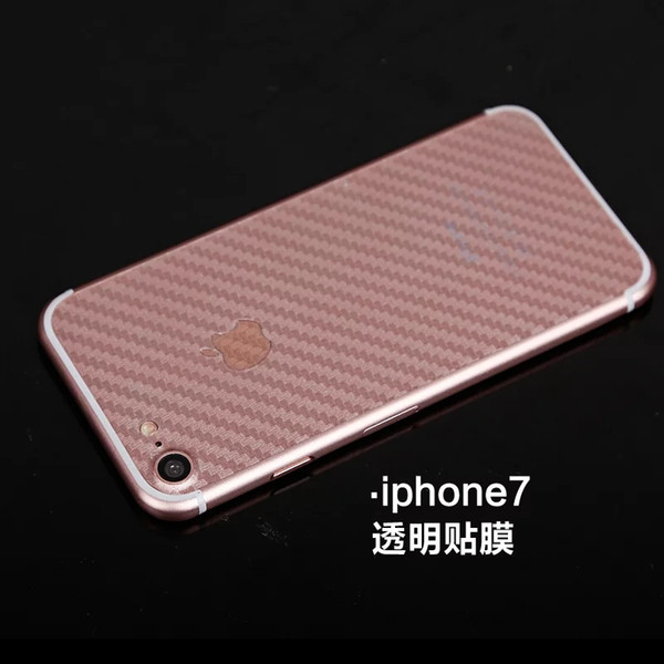 Transparent Back Sticker For Iphone 8 I8 7 Plus Iphone7 Carbon Fiber Clear Back Film Skin Cell Phone Stickers Luxury 100pcs