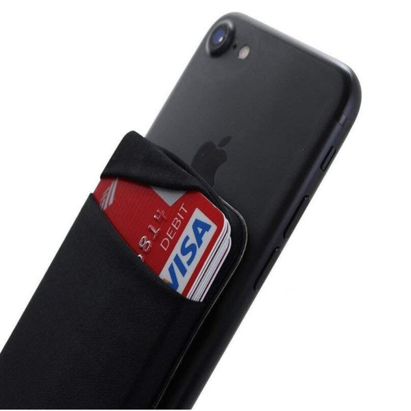 2018 New Elastic Lycra Mobile Phone Wallet 3m Sticker Cell Phone Credit Card Holder, Phone case Wallet for iPhone x 8 6 6s 7 Plus Samsung