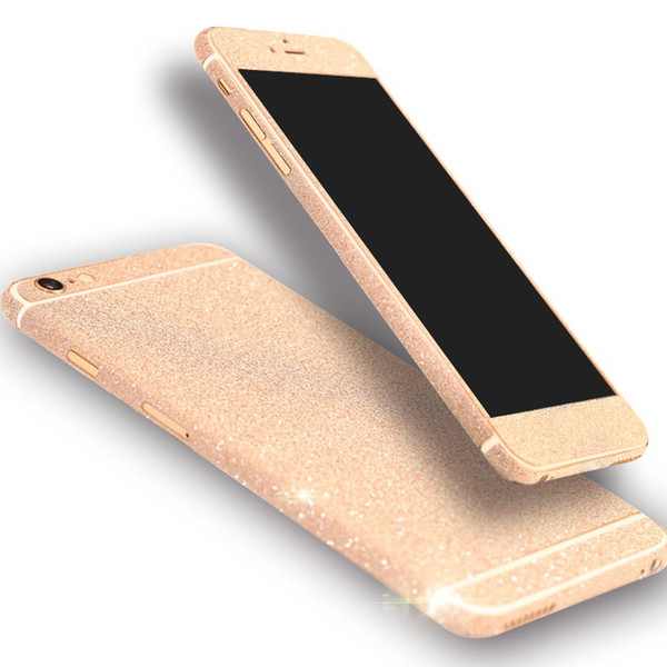 2018 Glitter Bling Shiny Full Body Sticker Matte Skin Screen Protector For iphone7 7plus 6 6S plus Samsung S7 edge S8 plus Front+Back decals