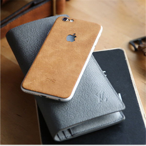 Real Cow Leather Back Sticker For iPhone 6 6S Plus 7 7plus Skin Protecter for iPhone7 Sticker Back cover