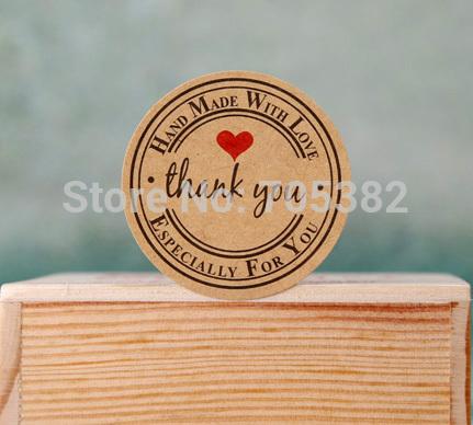 Wholesale-Lovely round thank you letter decoration sticker,seal Stickers,gift adhesive label(ss-1551)