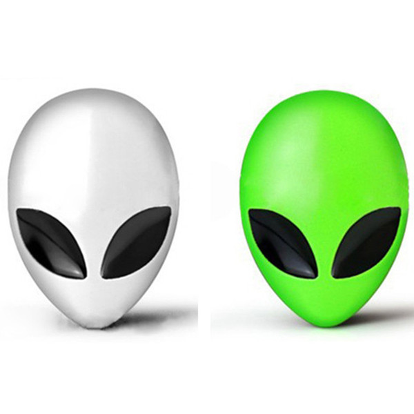 Wholesale-1Pcs Mobile Phone Stickers 3D Metal Alien Emblem Badge Car Styling motorcycle Car Accessories Phone decorative accessories DIY