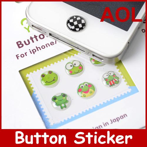 500pack/lot (3000 stickers) Home Cell phone Button Sticker for i - M0bile Phone Many Teams YETTIDE