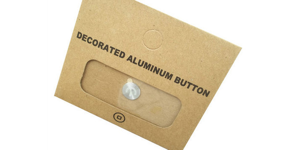 Wholesale-Free shipping Metal Home Button Sticker And retail packaging for apple iPhone 4 4s 5G 5C 5S