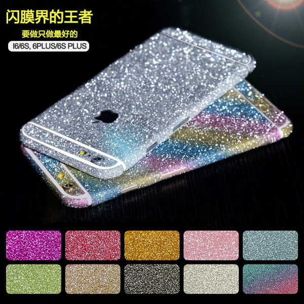 Luxury Glitter Decal Skins Stickers iphone 6/6s plus Cell case Stickers Full body Bling Crystal Diamond For iphone 4/4s iphone 5/5s