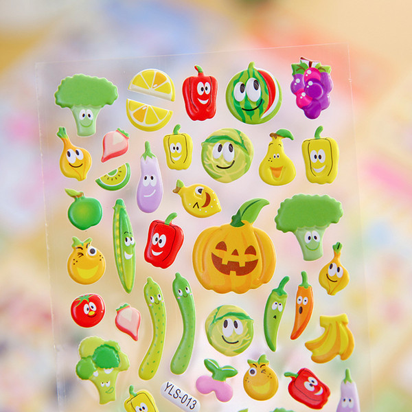 Fashion 5 Types DIY Phone Sticker Cartoon Cute Car Rabbit Puppy ABC Stickers 20.5 x 9.5 cm PVC Cellphone Skins Decorations