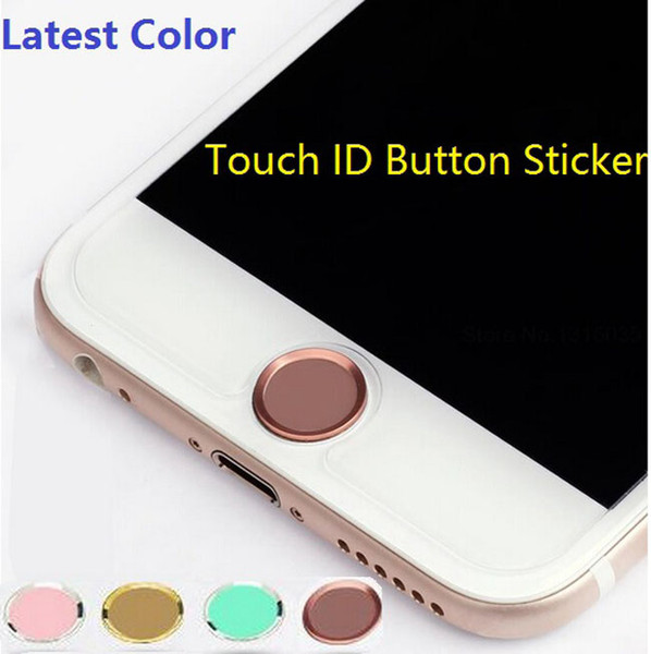 Wholesale-500pcs/lot DHL Free* Touch ID Metal Aluminum Home Button Sticker for iPhone 6s 6 / 6s plus/6 plus/ 5s 5 Finger Identification