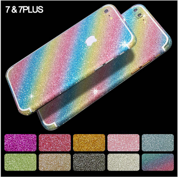 Luxurious Bling Diamond Glitter Sticker Shiny Front Back Side Stickers For iPhone X 8 7 6S Plus