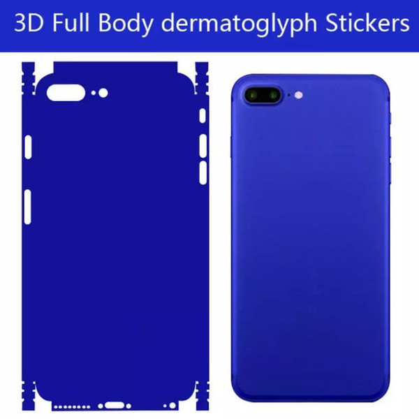 Stickers For iPhone 8 7 6 6S Plus samsung S8 plus 3D Full Body Back film cover Sticker Changing color with pack