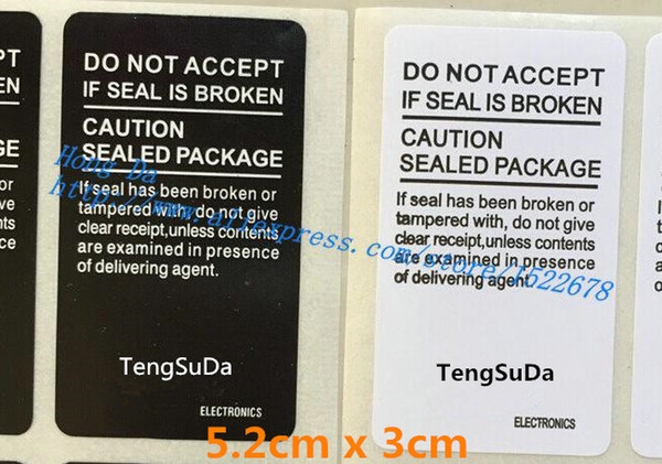 1000pcs/lot 5.2CM *3.0CM Seal Label Sticker For SAMSUNG Galaxy S4 S5 S6 7 Note 5 J1 A3 Phone Package box sealing strip