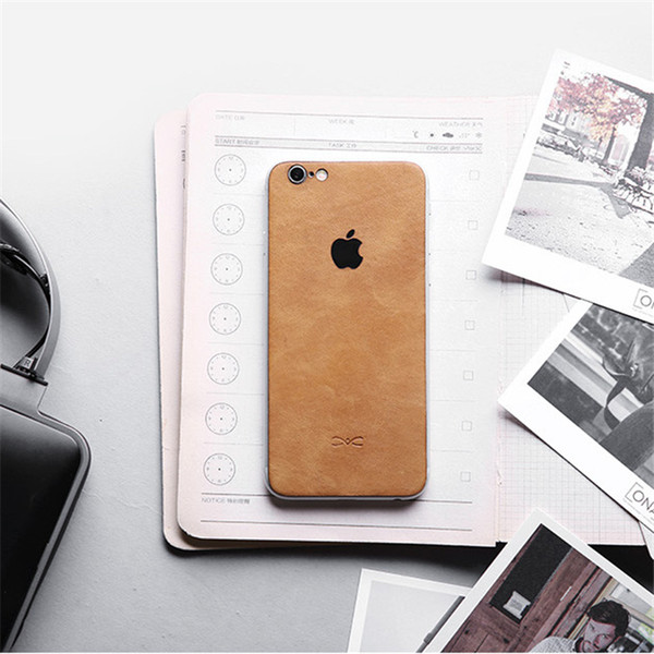 Real Leather Back Sticker For iPhone 6 6S Plus 7 7plus Skin Protecter for iPhone7 Sticker Back cover