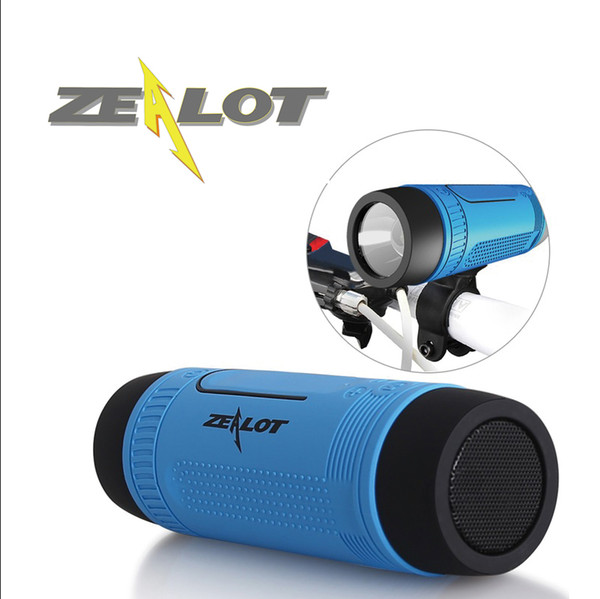 RETAIL-ZEALOT Wireless Outdoor Waterproof Bluetooth Speaker S1FM/TFCard Shockproof Dustproof Altavoces Haut Parleur SOS LED Flashlight