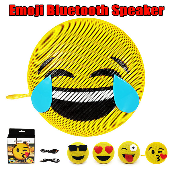 Mini Portable Emoji Emoticon Bluetooth Speaker with Stereo Bracket Sport Handsfree Audio Support Bluetooth USB AUX MP3 Game