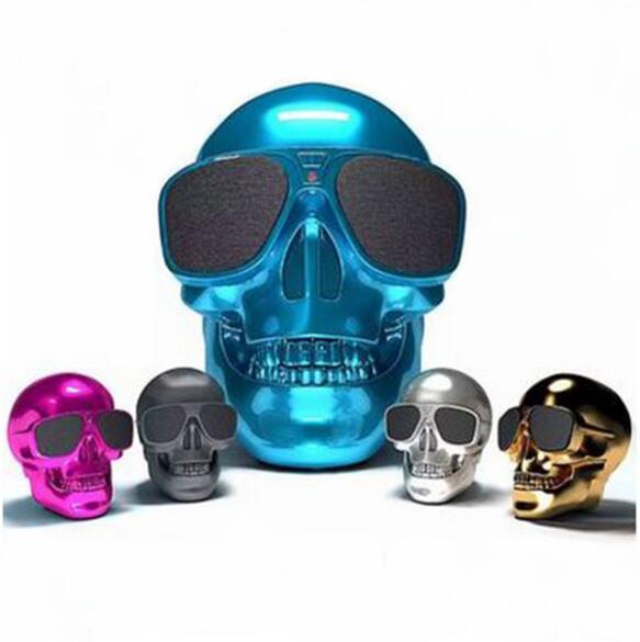 Portable Skull Head Wireless Bluetooth Speaker Sunglass Skull Speaker Mobile Subwoofer 2400mah Multipurpose Speaker