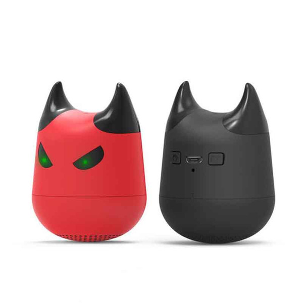 New Luxury Little Devil Smart Wireless Bluetooth Speaker Portable Cartoon Car Subwoofer Gift Mini Speaker MOQ:10pcs Free Shipping