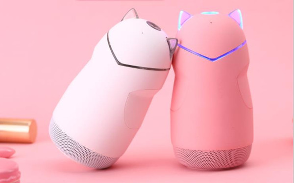 New cat gift Bluetooth speaker with LED atmosphere light Heavy subwoofer Cartoon creative hands-free calling