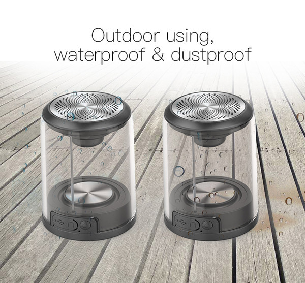 Wireless Bluetooth Mini Twins BL Speakers TWSD08 Outdoor Handsfree Transparent Stereo Surrounding Waterproof Dusproof Adsorption Of Magnetic