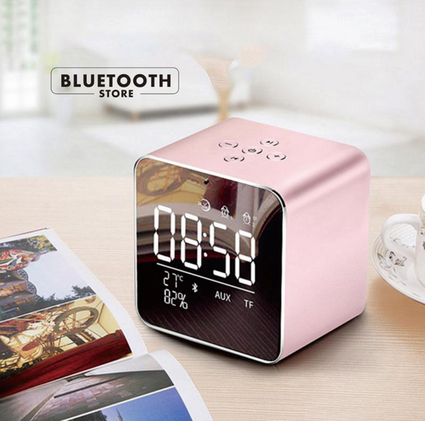 Wireless Bluetooth Clock Speaker Stereo Mini Speaker Weather Display TF Card Altavoces Altoparlante