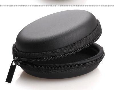 Hot style round USB data cable electronic product Eva zero wallet zip PU earphone storage bag