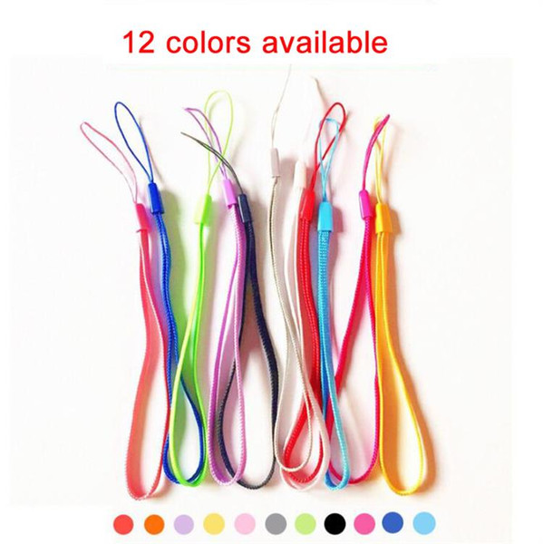 Universal Colorful Necklace Lanyard Hand Straps Nylon Short Hang Wrist Ropes for Ipad Cell Phone MP3 MP4 Camera ID Card Badge