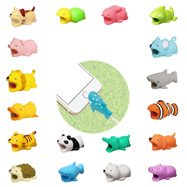 Cable Bite Charger Cable Protector Cute Cartoon Animals Anti Break Date Cable Protective Cover Soft Silicone Factory Cheap B45