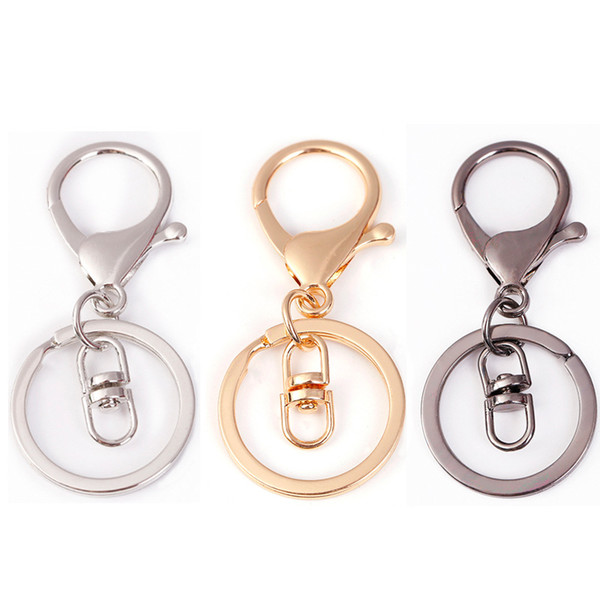 Key Chain Metal Color Key Chain Mobile Pendant Straps Charms Key ring bag pendant lobster clasp jewelry accessories wholesale 127