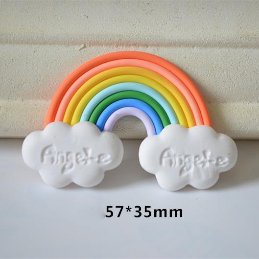 Cell Phone DIY Rainbow Charms Cartoon Polymer Clay Creative Mobile Decor Mix Style Fashion Cellphone Accessories New