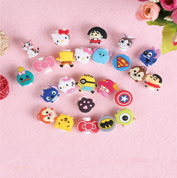 Lovely Cartoon Charger Cable Winder Protective Case Saver 8 Pin Data line Protector Earphone Cord Protection Sleeve Wire Cover